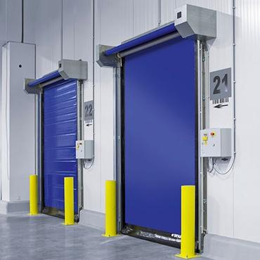 Blue high speed freezer doors